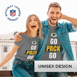 Green Bay Packers NFL Adult Team Slogan Unisex T-Shirt - Sport Gray