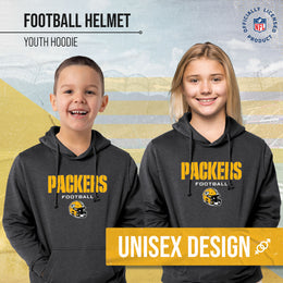 Green Bay Packers NFL Youth Football Helmet Hood - Charcoal