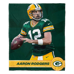 Green Bay Packers Northwest NFL Hi-Def Aaron Rodgers Silk Blanket - Green