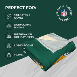 Green Bay Packers Northwest NFL Hi-Def Aaron Rodgers Silk Blanket - Green