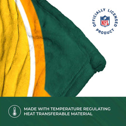 Green Bay Packers Northwest NFL Hi-Def Aaron Rodgers Silk Blanket - Green
