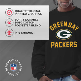 Green Bay Packers NFL Adult Gameday Football Crewneck Sweatshirt - Black