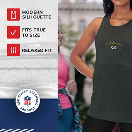 Green Bay Packers NFL Women's Muscle Tank - Black