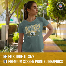 Green Bay Packers NFL Womens Overtime Blueprint Tag-Less T-Shirt - Green