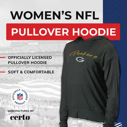 Green Bay Packers NFL Women's Session Pullover Hoodie - Black