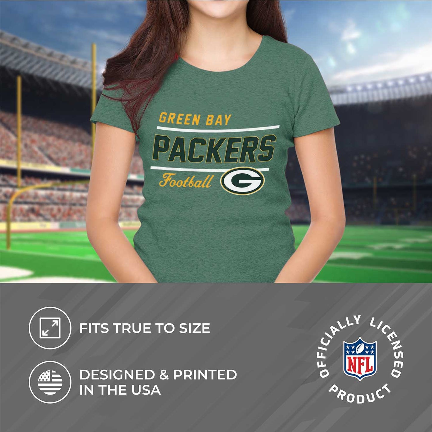Green Bay Packers NFL Gameday Women's Relaxed Fit T-shirt - Team Color
