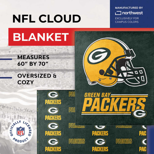 Green Bay Packers NFL Double Sided Blanket - Green