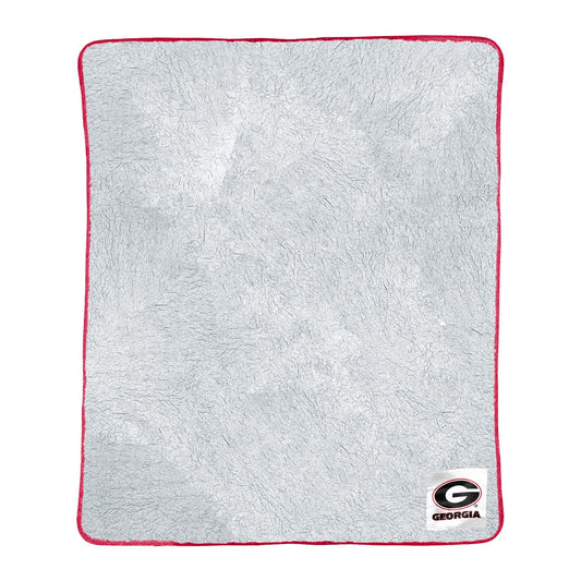 Georgia Bulldogs NCAA Silk Sherpa College Throw Blanket - Red