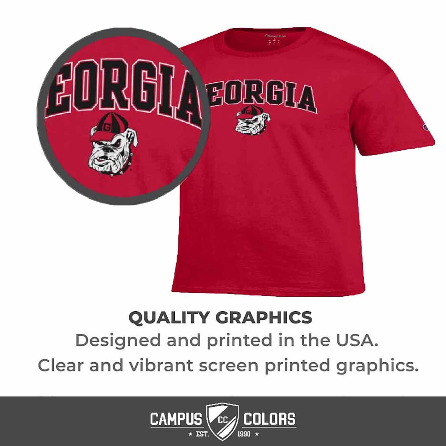 Georgia Bulldogs NCAA Adult Gameday Cotton T-Shirt - Red