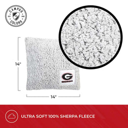 Georgia Bulldogs Two Tone Sherpa Throw Pillow - Team Color