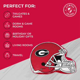 Georgia Bulldogs NCAA Helmet Super Soft Football Pillow - Red
