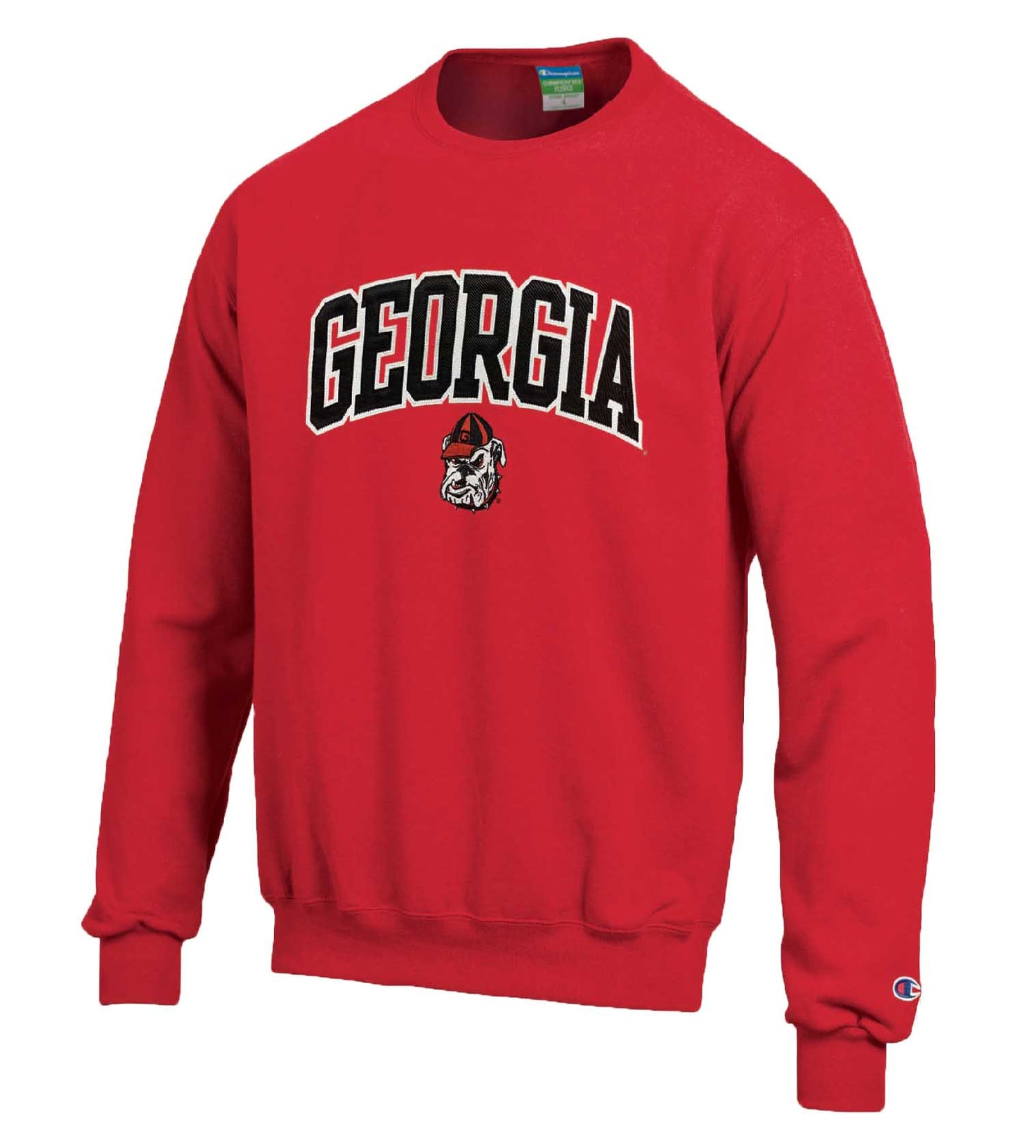 Georgia Bulldogs Adult Tackle Twill Crewneck - Red