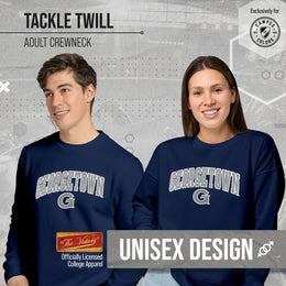 Georgetown Hoyas NCAA Adult Tackle Twill Crewneck Sweatshirt - Navy