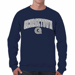 Georgetown Hoyas NCAA Adult Tackle Twill Crewneck Sweatshirt - Navy