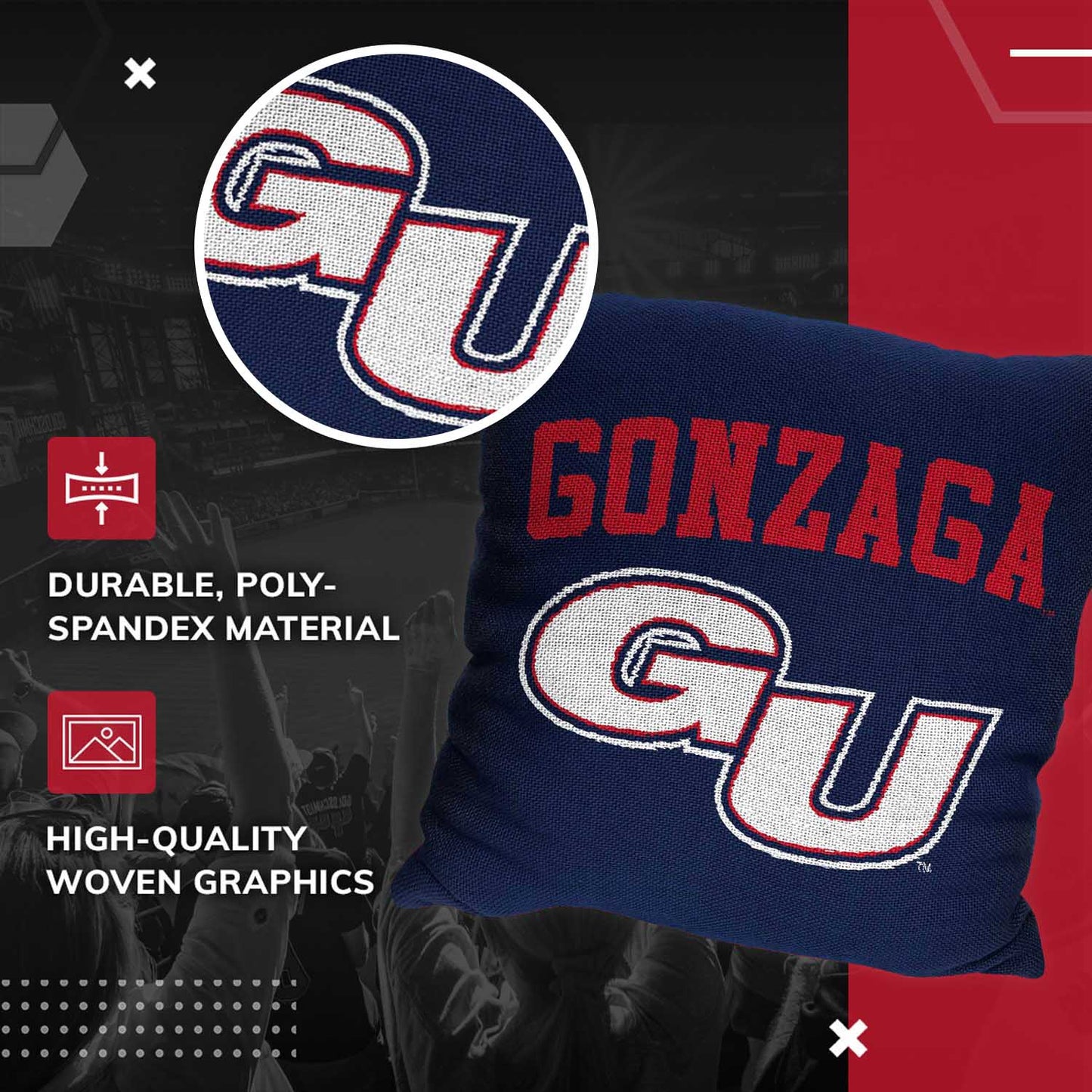 Gonzaga Bulldogs NCAA Decorative Pillow - Navy