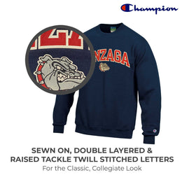 Gonzaga Bulldogs Adult Tackle Twill Crewneck - Navy