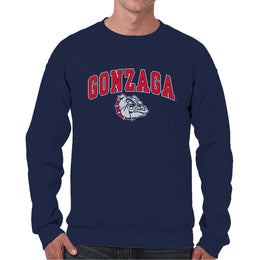 Gonzaga Bulldogs Campus Colors Adult Arch & Logo Soft Style Gameday Crewneck Sweatshirt  - Navy