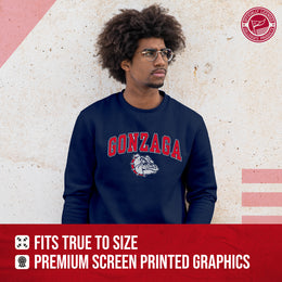 Gonzaga Bulldogs Campus Colors Adult Arch & Logo Soft Style Gameday Crewneck Sweatshirt  - Navy