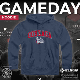 Gonzaga Bulldogs Campus Colors Adult Arch & Logo Soft Style Gameday Hooded Sweatshirt  - Navy