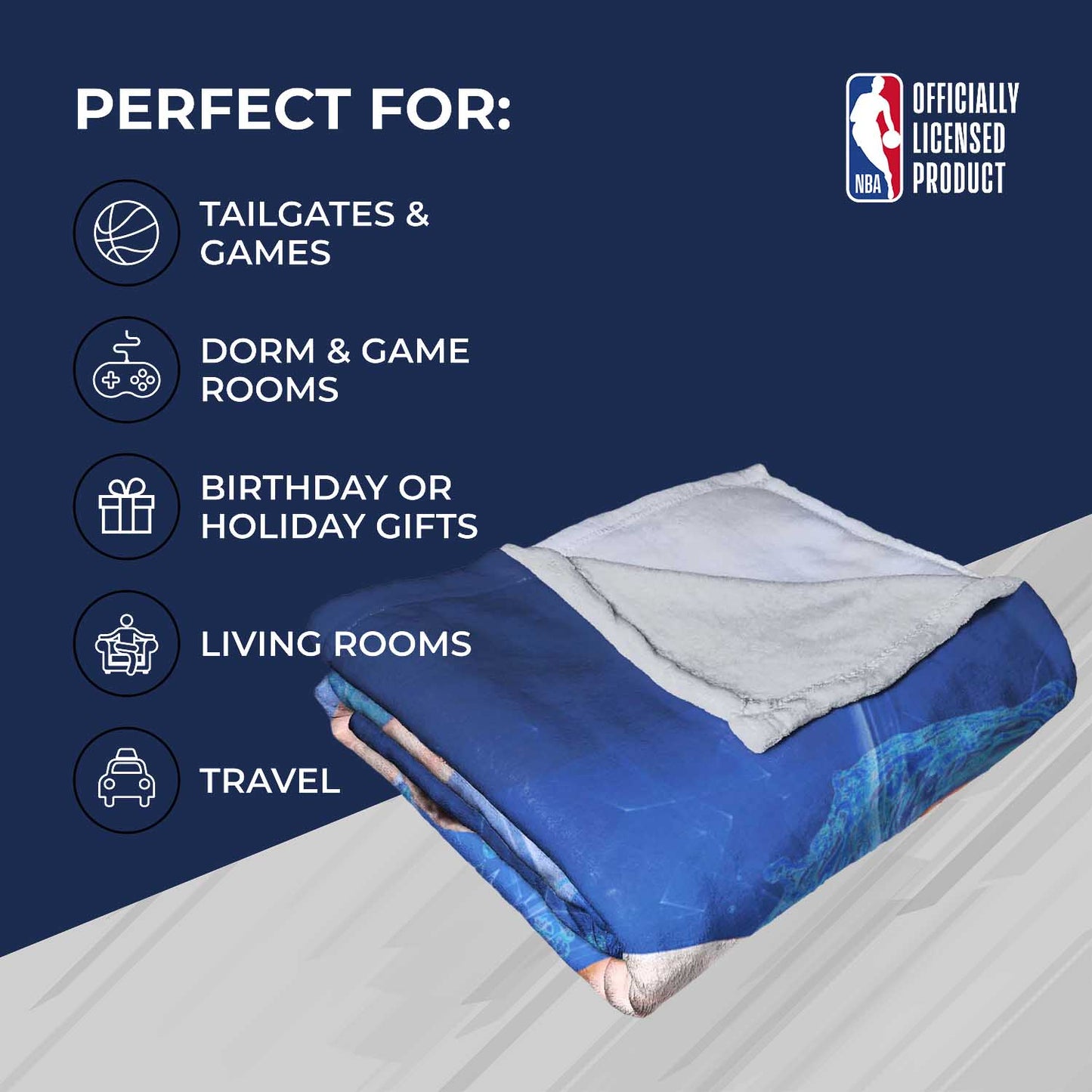 Golden State Warriors Northwest NBA Hi-Def Stephen Curry Silk Blanket - Blue