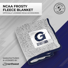 Georgetown Hoyas NCAA Silk Sherpa College Throw Blanket - Navy