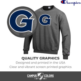 Georgetown Hoyas Adult Mascot Fleece Crewneck - Charcoal