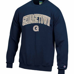 Georgetown Hoyas Adult Tackle Twill Crewneck - Navy