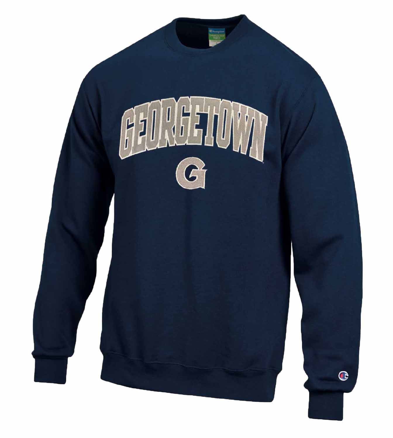 Georgetown Hoyas Adult Tackle Twill Crewneck - Navy