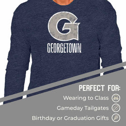 Georgetown Hoyas NCAA MVP Adult Long-Sleeve Shirt - Navy