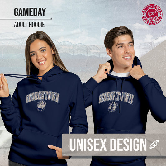 Georgetown Hoyas Adult Arch & Logo Soft Style Gameday Hooded Sweatshirt - Navy