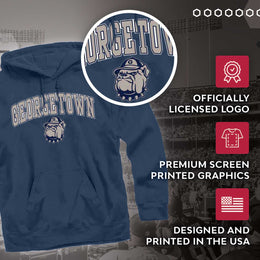 Georgetown Hoyas Adult Arch & Logo Soft Style Gameday Hooded Sweatshirt - Navy