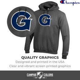 Georgetown Hoyas Adult Mascot Fleece Hooded Sweatshirt - Charcoal