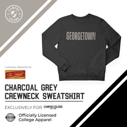Georgetown Hoyas NCAA Adult Charcoal Crewneck Fleece Sweatshirt - Charcoal