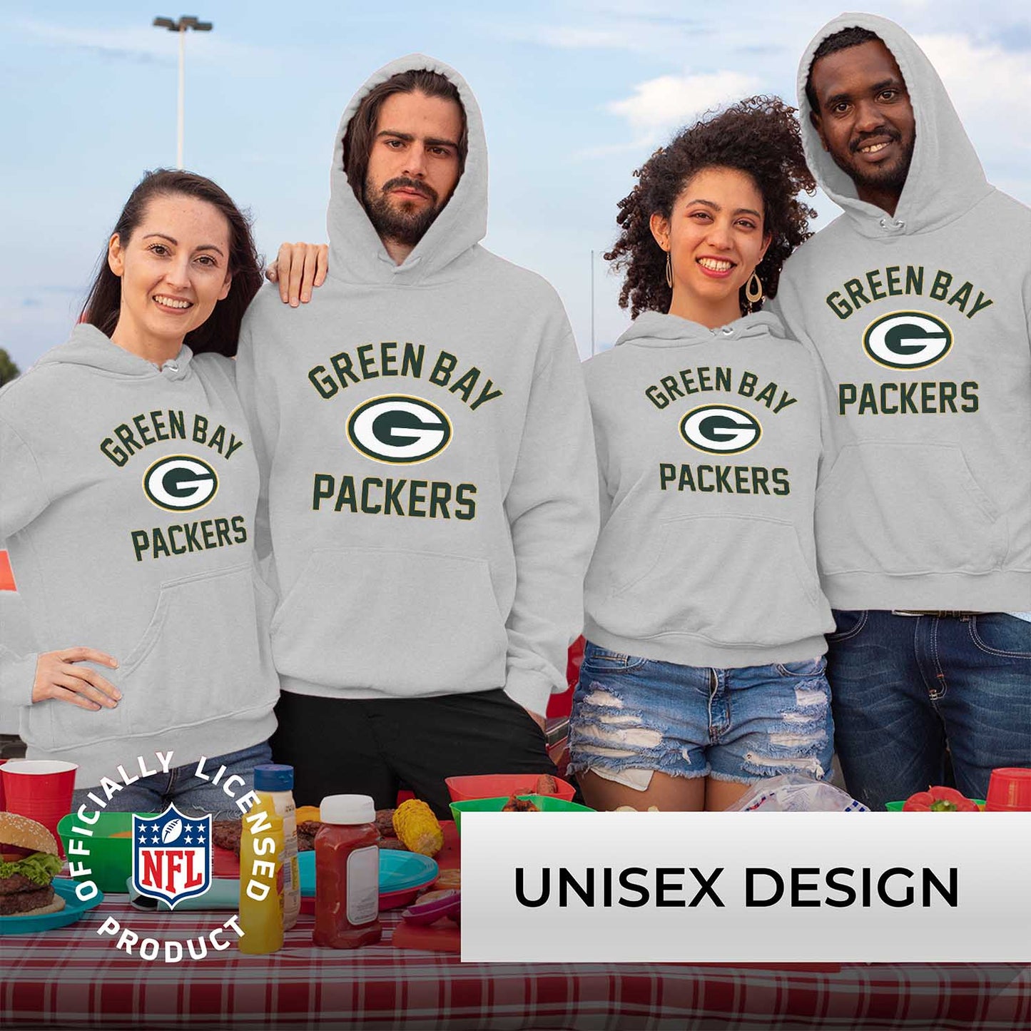 Green Bay Packers NFL Adult Gameday Hooded Sweatshirt - Gray