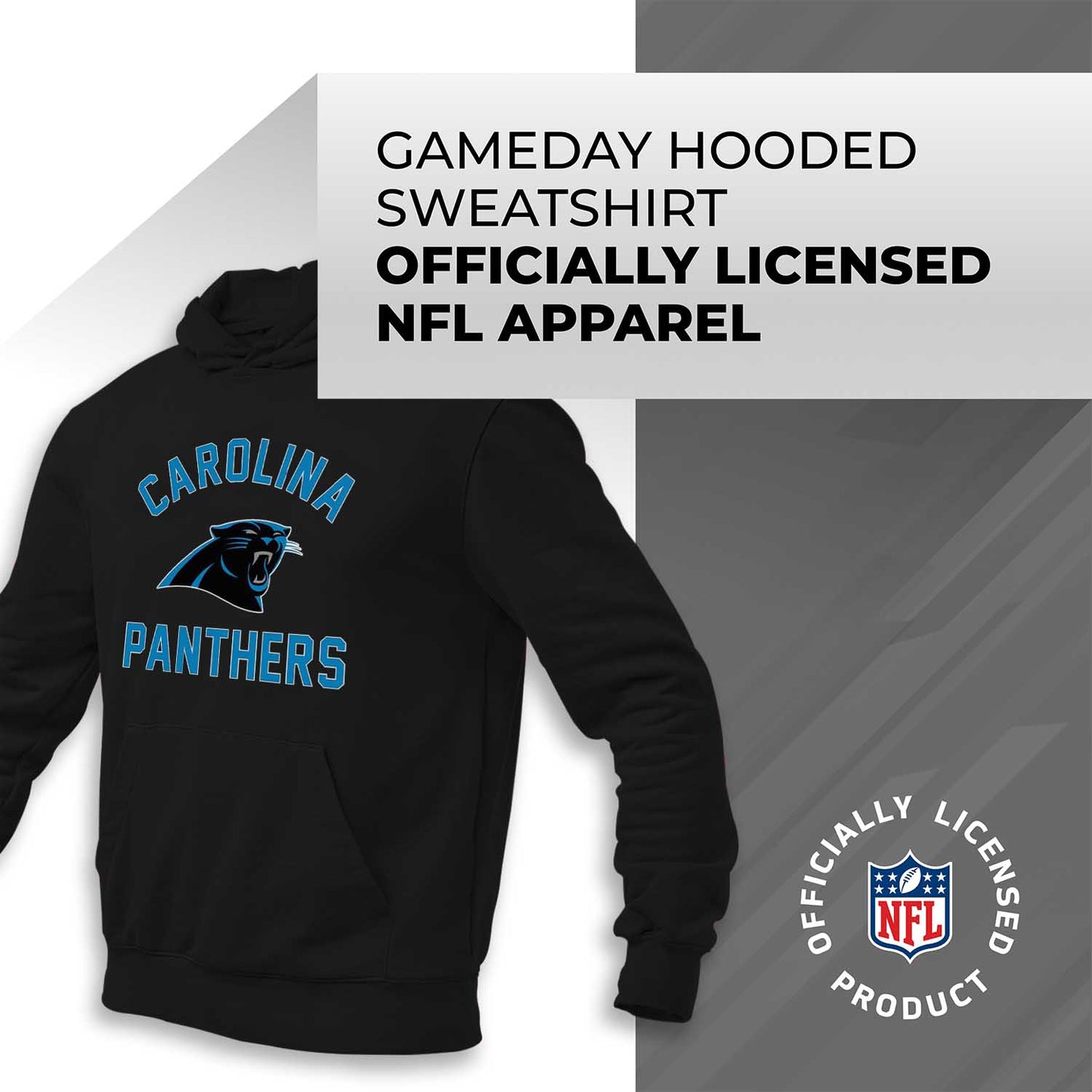 Carolina Panthers NFL Adult Gameday Hooded Sweatshirt - Black
