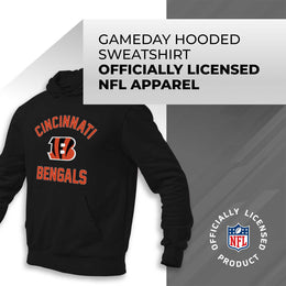 Cincinnati Bengals NFL Adult Gameday Hooded Sweatshirt - Black