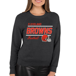 Cleveland Browns NFL Womens Crew Neck Light Weight - Black