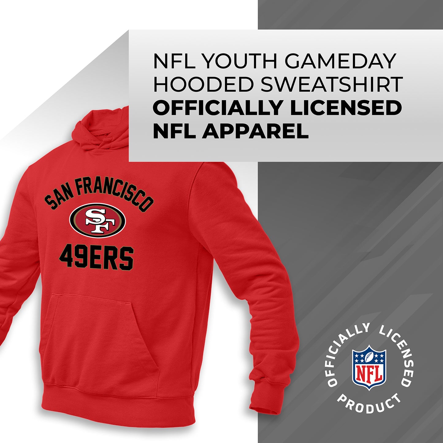 San Francisco 49ers NFL Youth Gameday Hooded Sweatshirt - Red