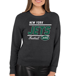 New York Jets NFL Womens Crew Neck Light Weight - Charcoal