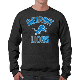 Detroit Lions NFL Gameday Adult Crewneck Sweatshirt - Heathered Charcoal