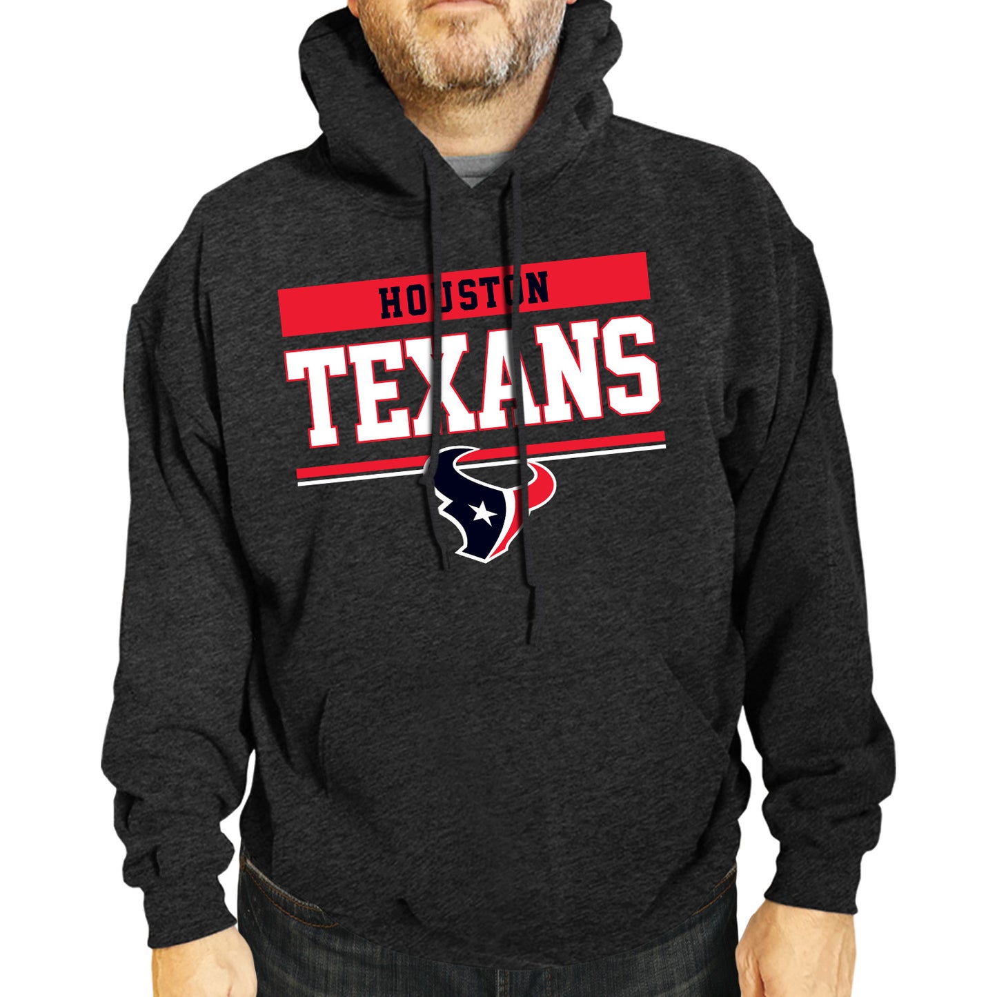 Houston Texans NFL Adult Gameday Charcoal Hooded Sweatshirt - Charcoal