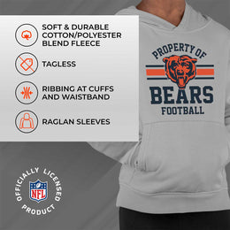 Chicago Bears NFL Youth Property Of Hooded Sweatshirt - Sport Gray