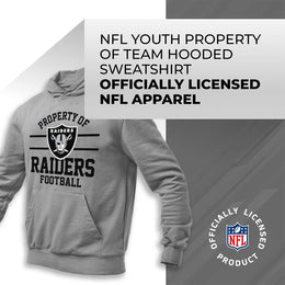 Las Vegas Raiders NFL Youth Property Of Hooded Sweatshirt - Sport Gray