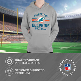 Miami Dolphins NFL Youth Property Of Hooded Sweatshirt - Sport Gray