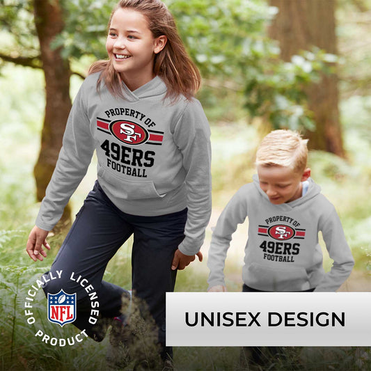 San Francisco 49ers NFL Youth Property Of Hooded Sweatshirt - Sport Gray