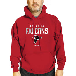 Atlanta Falcons Adult NFL Diagonal Fade Fleece Hooded Sweatshirt - Red