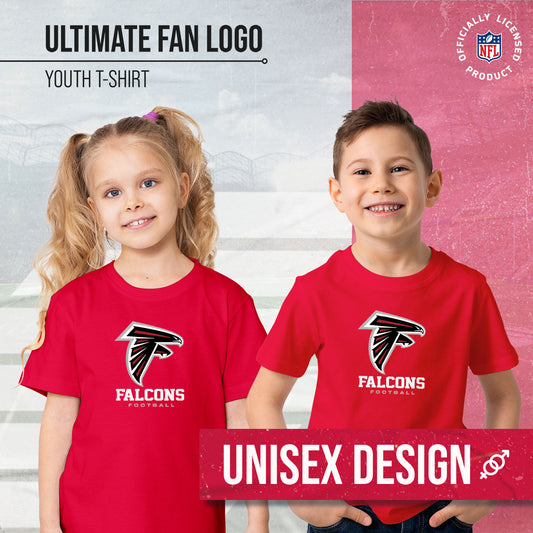 Atlanta Falcons Youth NFL Ultimate Fan Logo Short Sleeve T-Shirt - Red