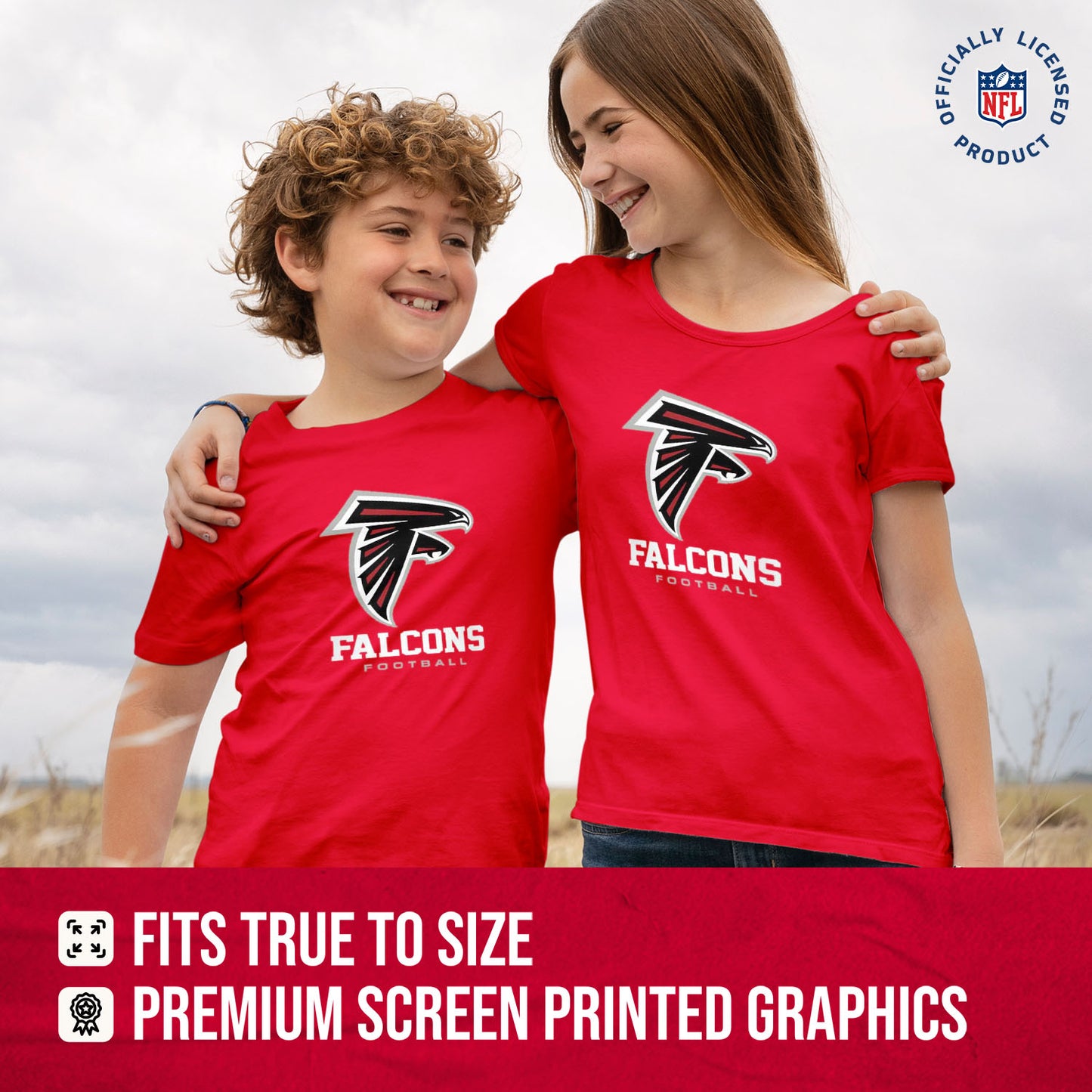 Atlanta Falcons Youth NFL Ultimate Fan Logo Short Sleeve T-Shirt - Red
