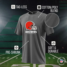 Cleveland Browns Youth NFL Ultimate Fan Logo Short Sleeve T-Shirt - Charcoal