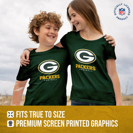 Green Bay Packers Youth NFL Ultimate Fan Logo Short Sleeve T-Shirt - Green